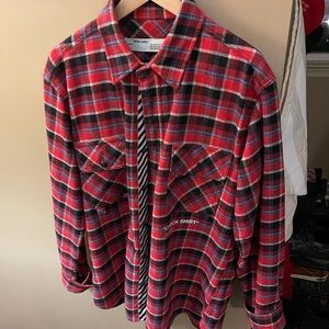 Off-White flannel “check shirt” in red/blue/black